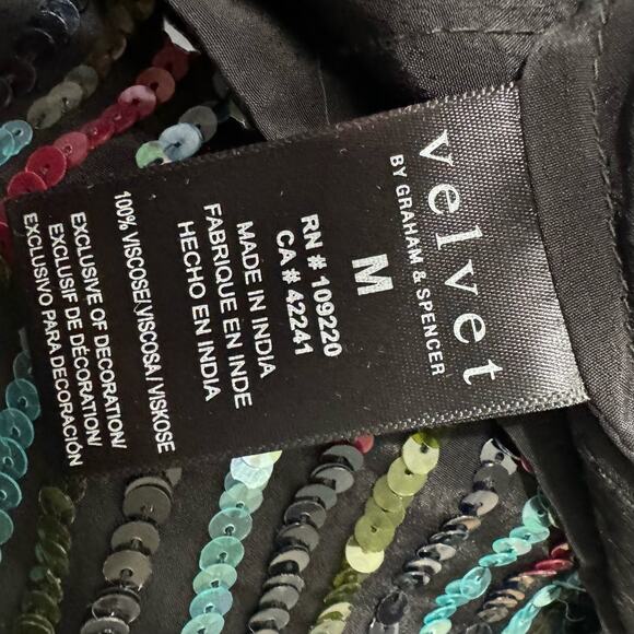 Velvet by Graham and Spencer Elise Sequined Cocktail Dress Size N NWT $415 - Picture 8 of 8